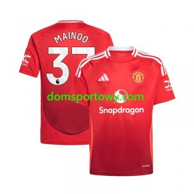 Koszulka Manchester United Kobbie Mainoo 37 Domowe Koszulki Piłkarskie 2024-2025 Krótki Rękaw